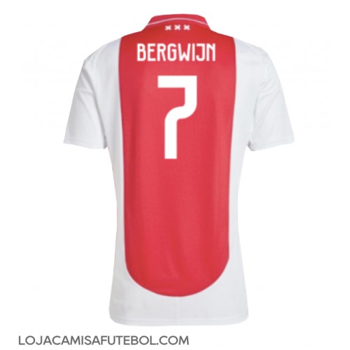 Camisa de Futebol Ajax Steven Bergwijn #7 Equipamento Principal 2024-25 Manga Curta